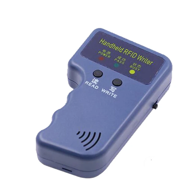 Ручной RFID считыватель EM4100 125 кГц, копировальный Дубликатор, записывающее устройство, Дубликатор (T5557/T5577/EM4305)+ 5 перезаписываемых ID брелоков EM4305