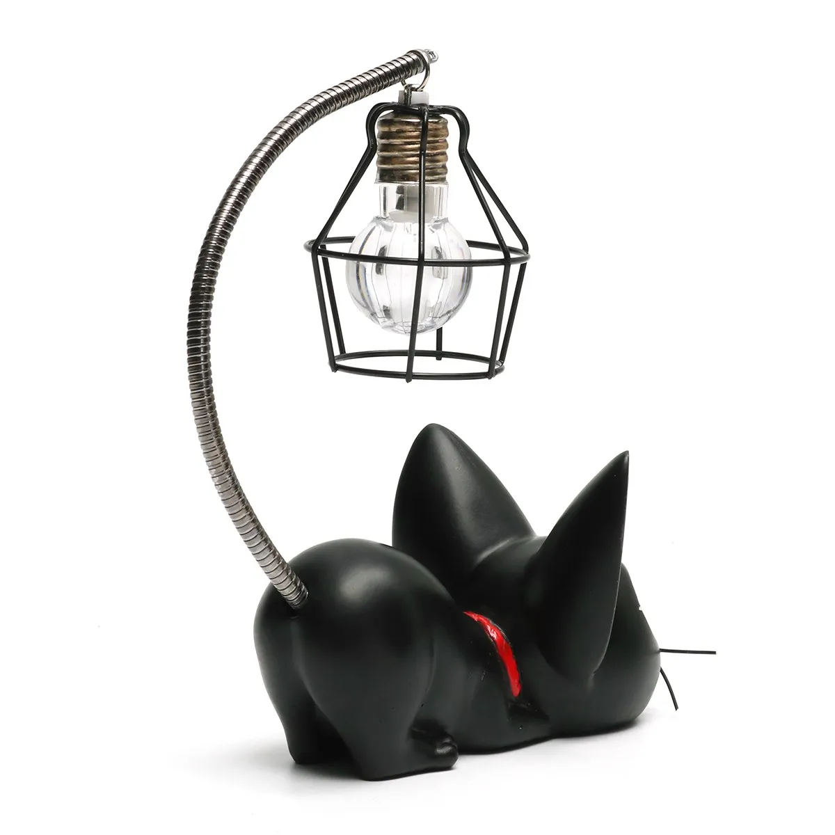 Маленький Ночной светильник с кошкой, Мультяшные украшения, коллекция детских прикроватных столов для чтения, Ночной светильник, лампа Deocr, подарок 10 см* 17,5 см - Испускаемый цвет: Wire lampshade