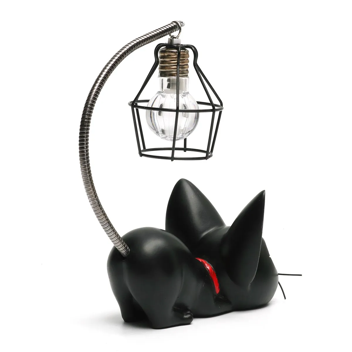 Wire lampshade Маленький Ночной светильник с кошкой, Мультяшные украшения, коллекция детских прикроватных столов для чтения, Ночной светильник, лампа Deocr, подарок 10 см* 17,5 см - Испускаемый цвет: Wire lampshade