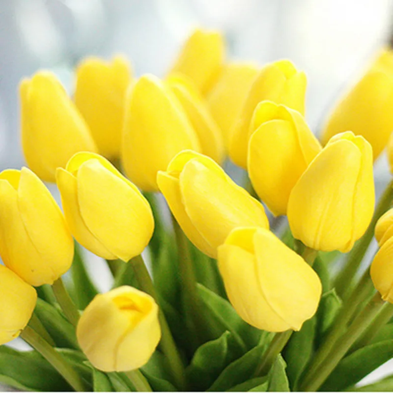 1 шт. ПУ-тюльпаны искусственные шелковые цветы настоящие цветные Artificiales Para Decora мини-Тюльпан для дома Свадебные украшения цветы