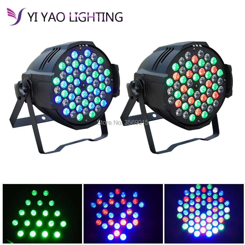 

2PCS/LOT LED Aluminum alloy Par 54x3W RGBW Par Light With DMX512 for disco DJ projector SHEHDS Stage Lighting