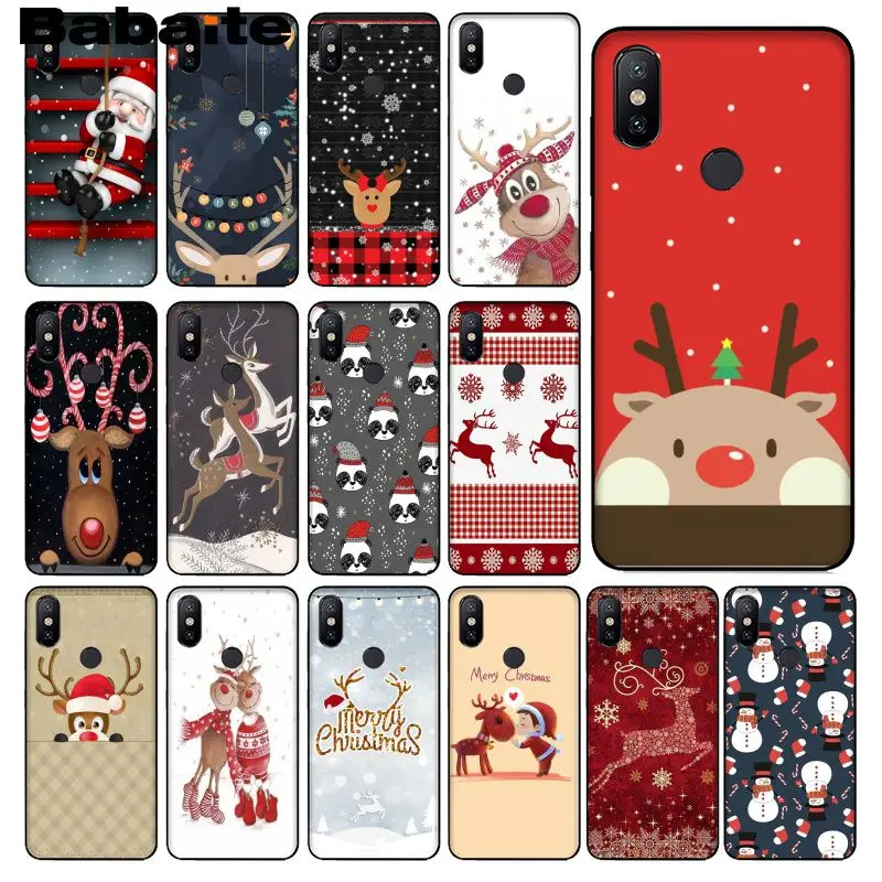 

Babaite Merry Christmas Santa Claus deer Soft Phone Cover for Xiaomi Mi 6 8 8 SE Note 3 Mi Note 3 Mix 2 2s Resmi 5 Coque Shell