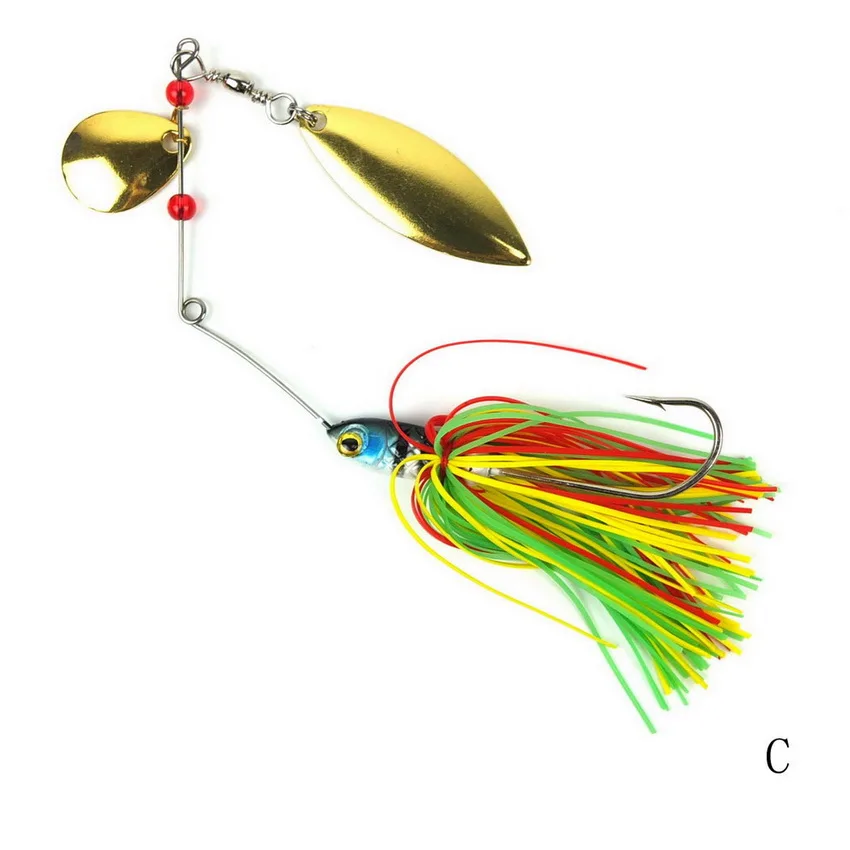 1 шт., жесткая металлическая свинцовая Спиннербейт, лезвие с блестками, рыболовные приманки, приманка, 17,4 г, Спиннер, ложки, сома, рыба, рыболовные снасти - Цвет: C