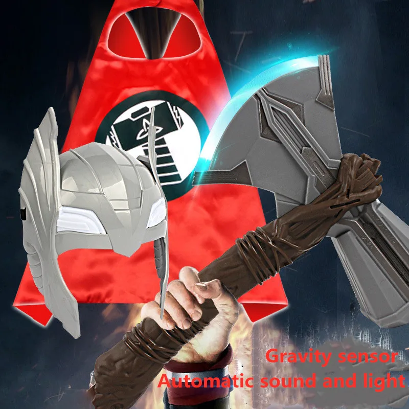 

Avengers: Endgame Marvelous figure Thor Odinson Mjolnir 1:1 Children Cosplay Thor set Weapon Action Figure Collectible Toys M113