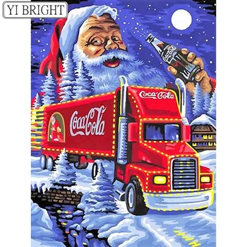 

Full Square/Round Drill 5D DIY Diamond Painting Cross Stitch Santa Claus Snow Scene 3D Embroidery Mosaic Home Decor Gifts ZH