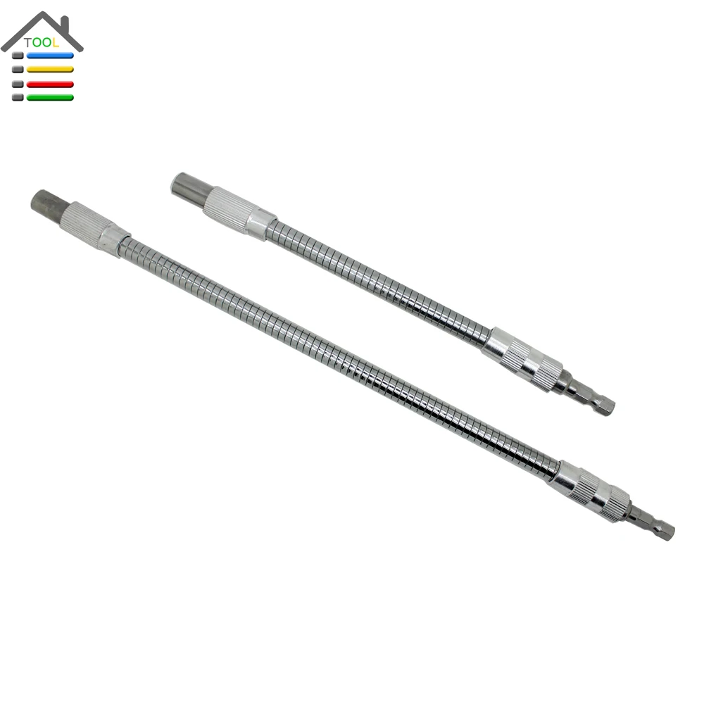 New 2PC 1/4" Hex Shank Flexible Shaft Extension Drill Impact Driver