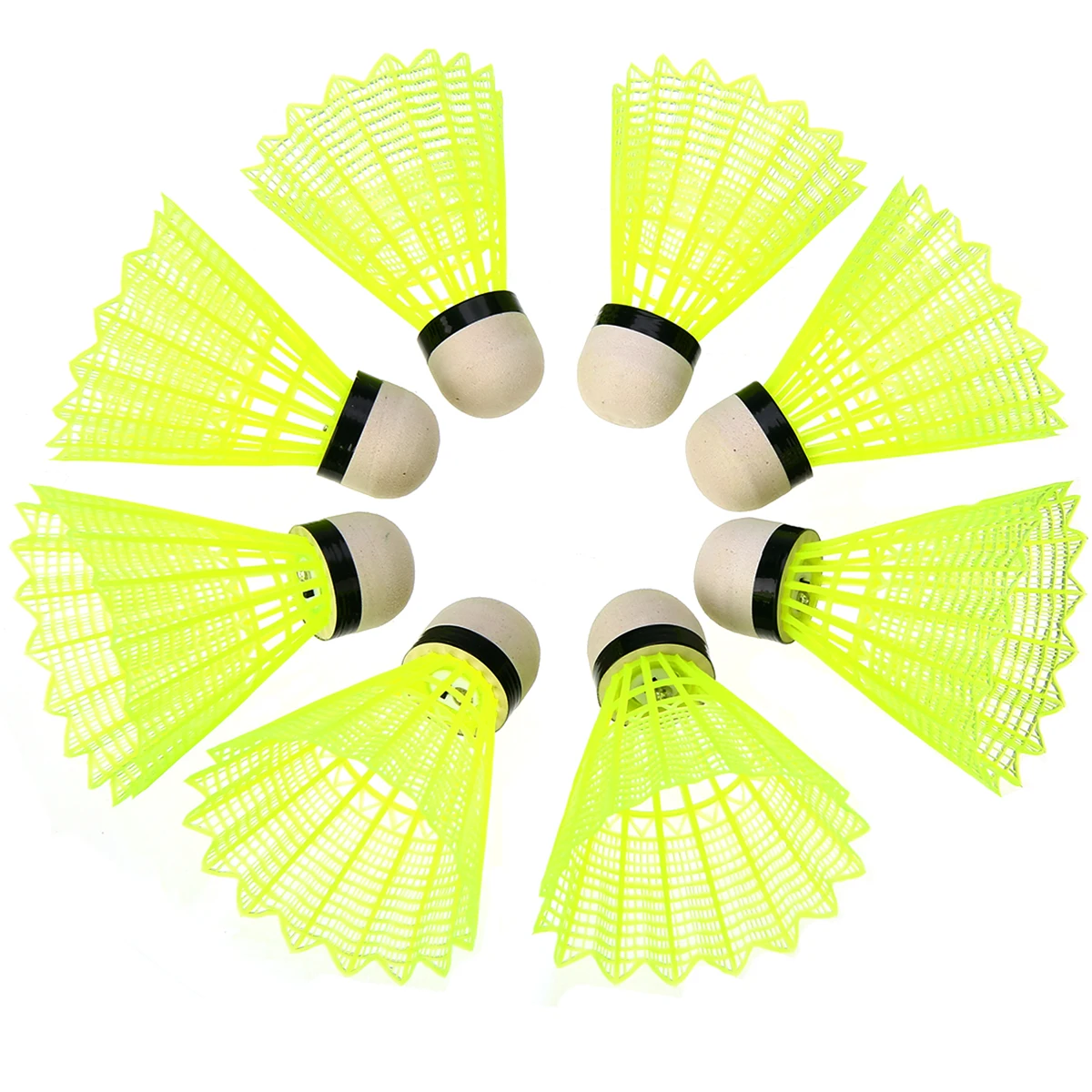 8Pcs LED Badminton Shuttlecock Nylon Night Lighting Birdies Shuttlecocks Dark Night Light Colorful Badminton Shuttlecock