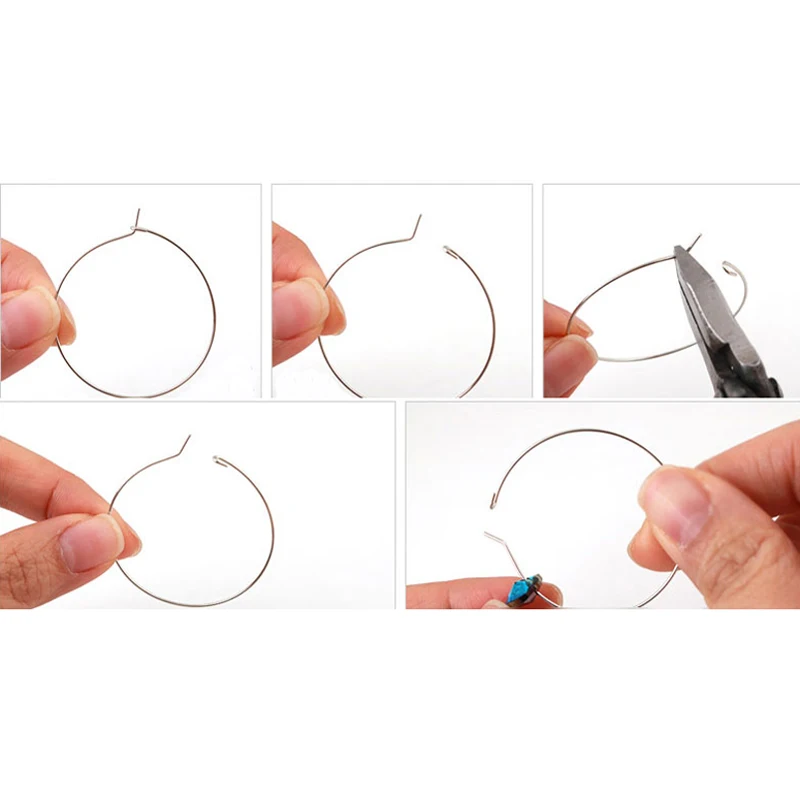 

10pcs/lot Metal Closable Earring Hook Base Findings Ear Wire Circle Hoop Clasp Findings Ear Drops Womens Girl Diy Making Earwire