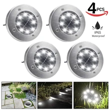 8 светодиодов на солнечных батареях грунтовый светильник водонепроницаемый сад тропинка светильники, лампа с солнечной батареей для дома двора садовая дорога газон дорога