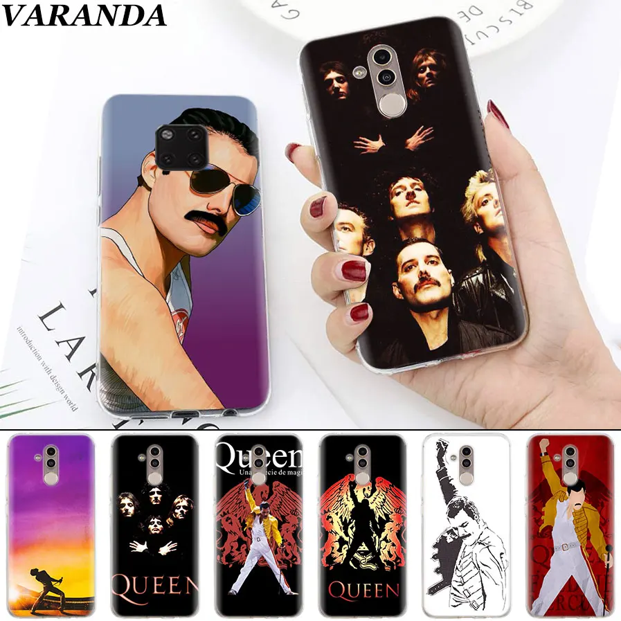 

Queen Freddie Mercury Soft Cases for Huawei Mate 10 20 Pro Mate 20 Lite P20 P30 Lite P Smart Plus Case Coque