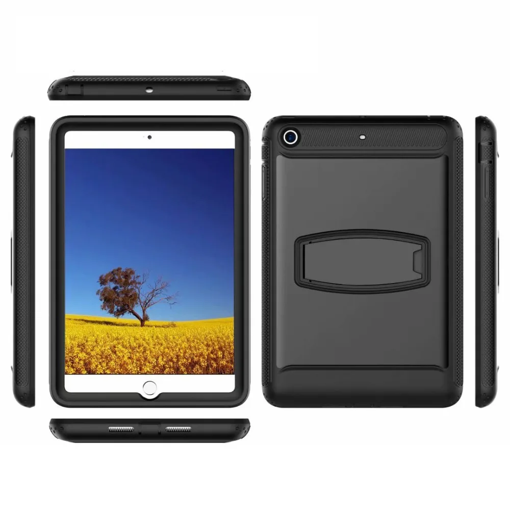 

Cute Shockproof Smart Case For Apple iPad mini4 Kids Children Safe Silicon+PC Stand Protective cover for A1538 A1550 Tablet Case