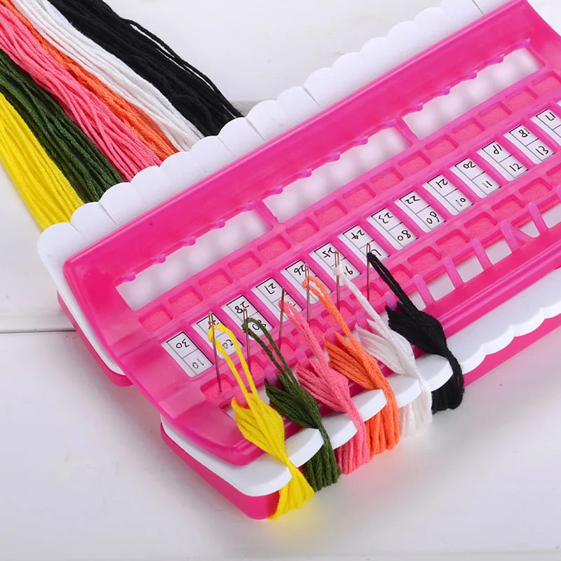 

Newly Cross Stitch Line Embroidery Floss Organizer Tool Dedicated 30 Needles Pins Wire Holder Tools