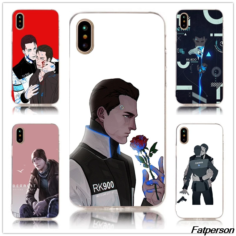 Твердый прозрачный чехол для телефона Detroit Become Apple iPhone X 8 8plus 7 7plus 6 6s plus 5 5s 5c se