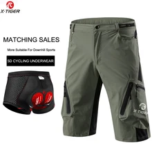 X-tiger mtb ciclismo shorts atualizar 5d gel acolchoado ciclismo roupa interior respirável downhill mountain bike shorts para homem