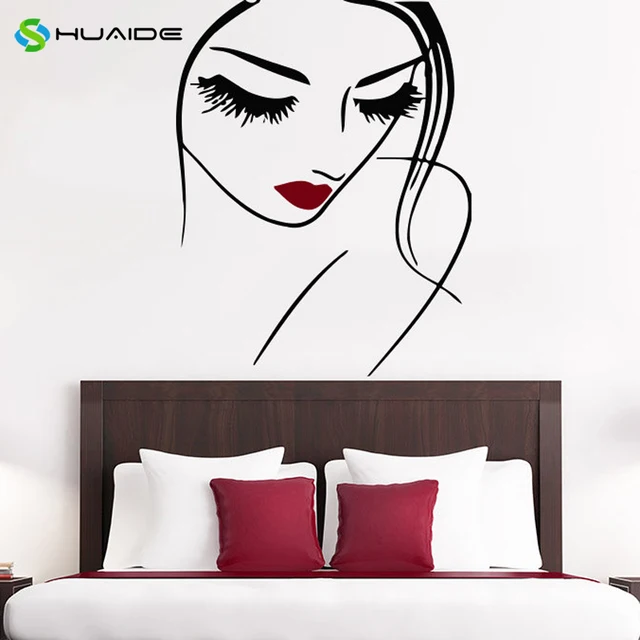 girl face makeup wall