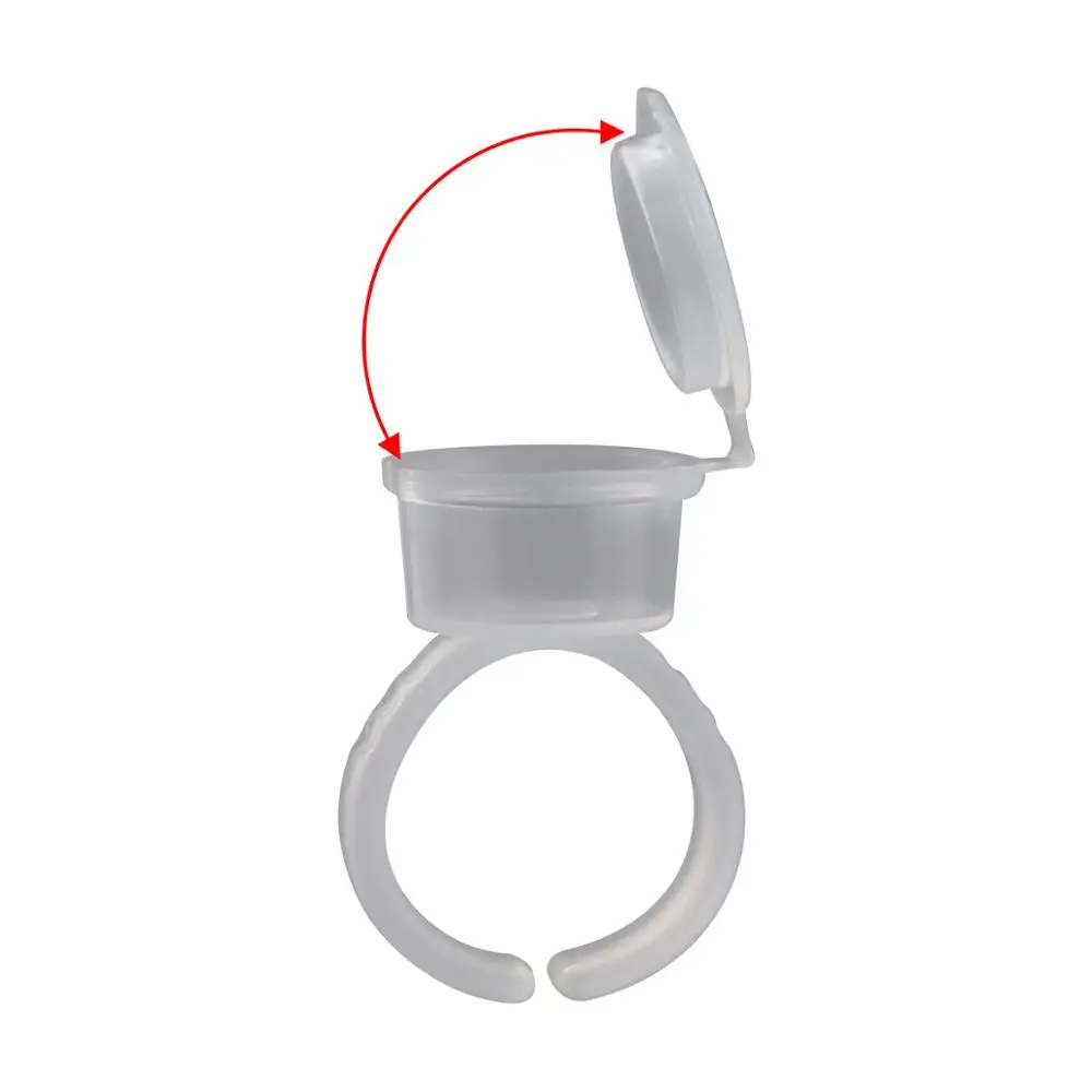 50pcs Permanent Makeup Tools Best Selling Eyelash Extend Ring Cup Tattoo Ink Equipment Microblading Pigment Holder | Красота и
