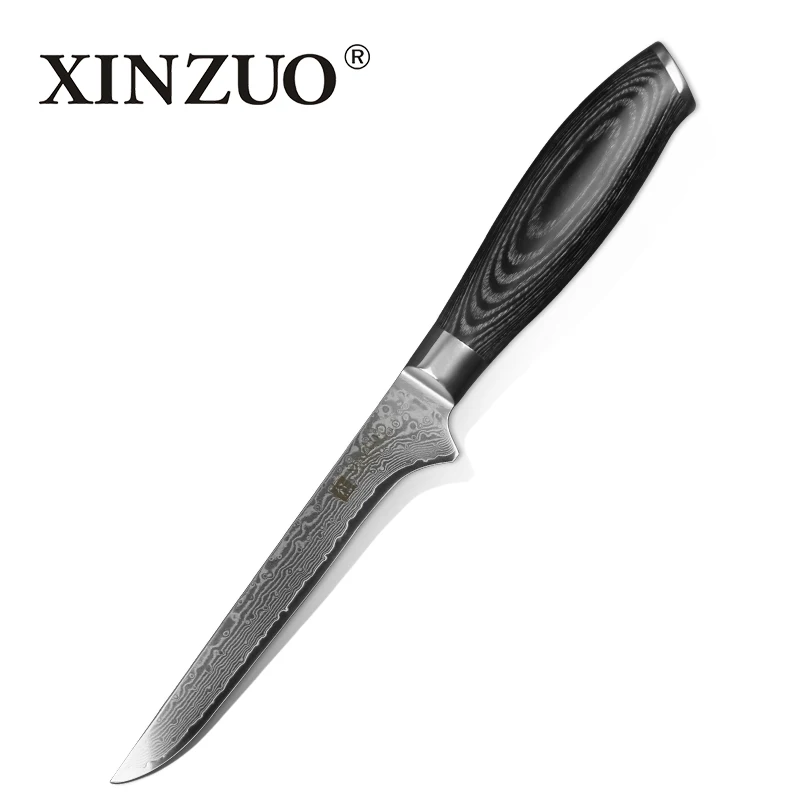 XINZUO кухонный нож из нержавеющей стали 5 дюйма дамасский для обвалки японский VG10 Pro