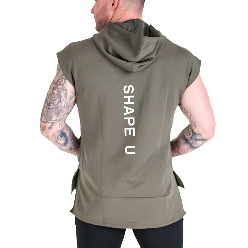 Fitness Men Gyms Hoodies Sweatshirt tank top (10)