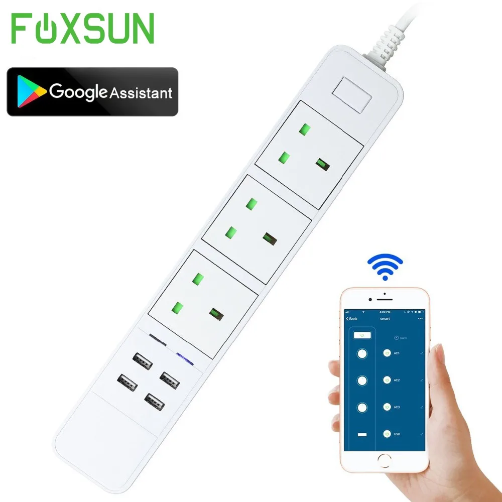 Умный удлинитель с Wi Fi и голосовым управлением Alexa Google assistant|Адаптеры AC/DC| |