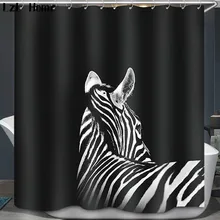 LzL Home 3D Tiger Zebra Waterproof Shower Curtain With Hock Bathroom Curtains High Quality Bath Bathing Sheer For Home Decor LzL Home 3D Tiger Zebra Waterproof Shower Curtain With Hock Bathroom Curtains High Quality Bath Bathing Sheer For Home Decor