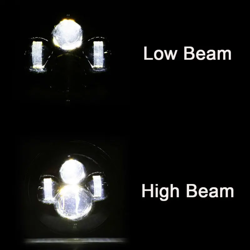 7inch LED headlight and LED fog light silver4800