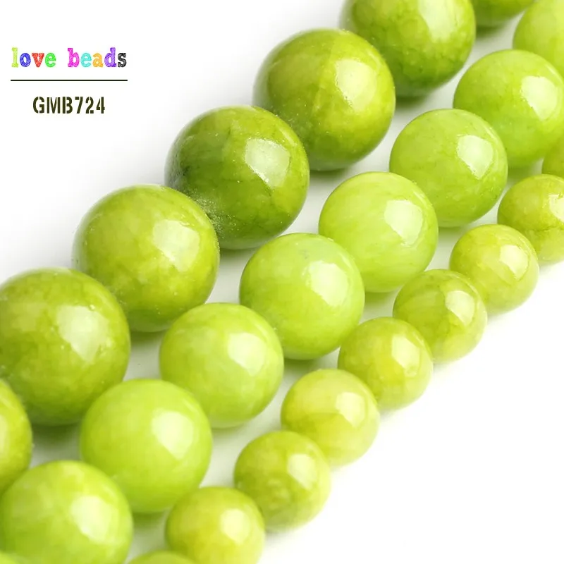 Pcs Gemstones Jewellery Making Malaysian Jade Round Beads 6mm Yellow//Green 62