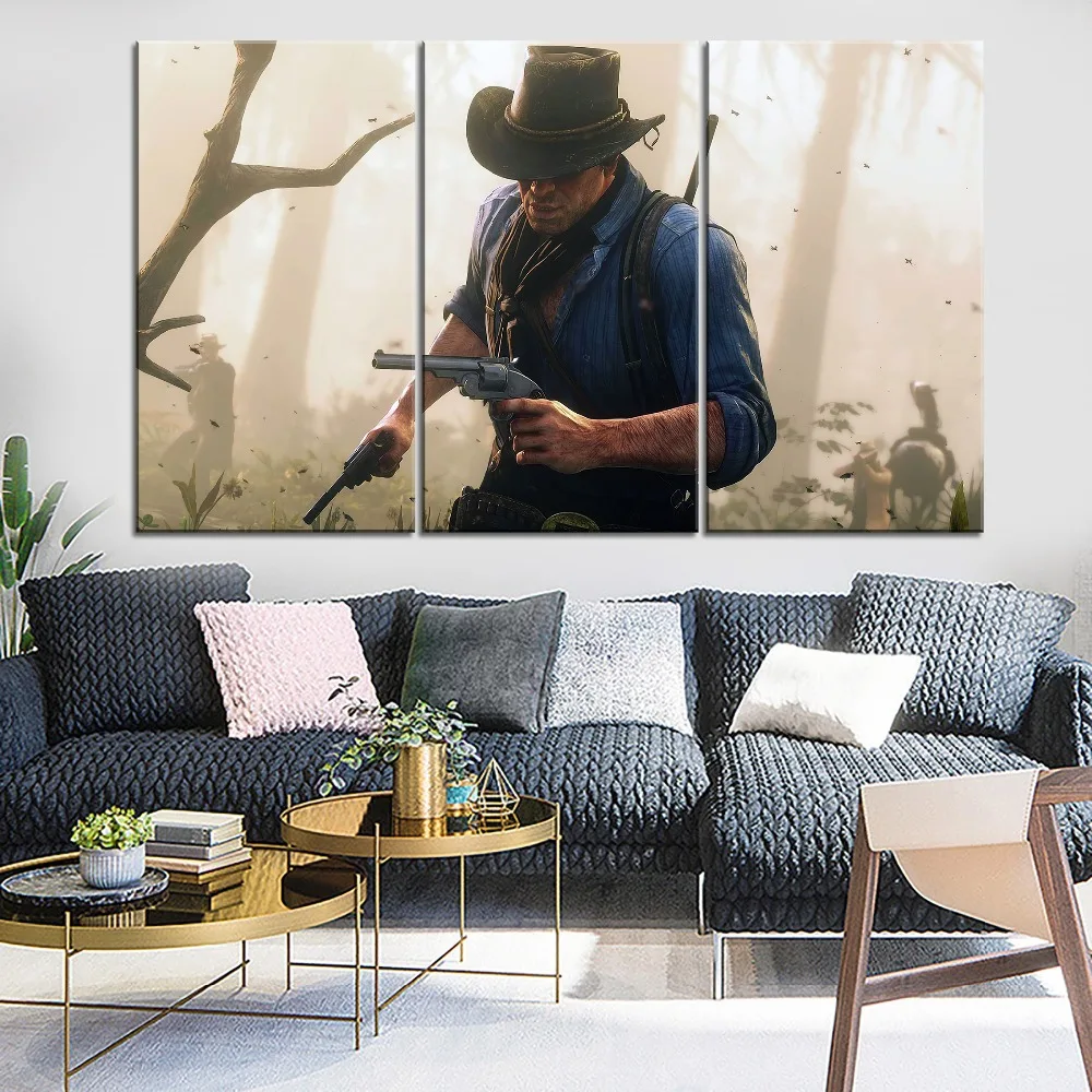 

1 Panel Canvas Printed Game Red Dead Redemption 2 Arthur Morgan Poster Home Decorative Living Room Picture Wall Painting