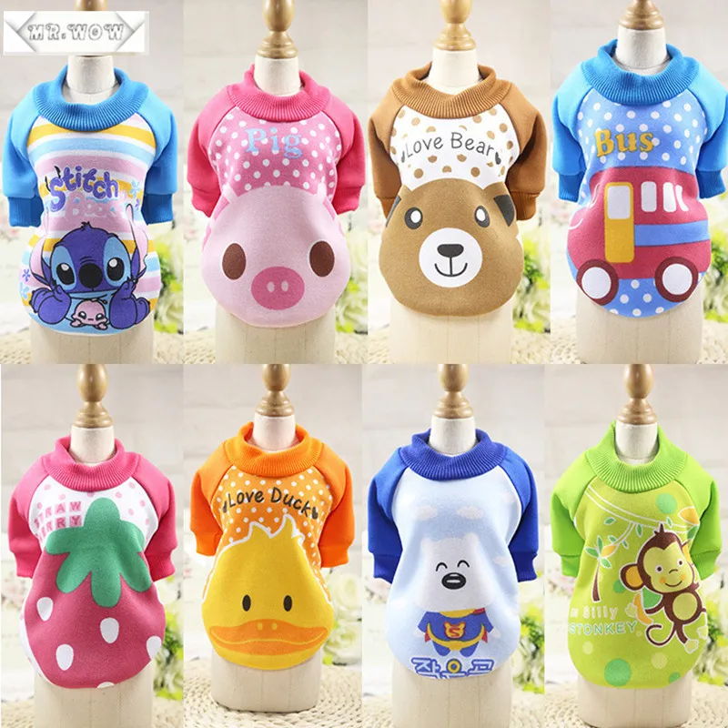 Зимние Пёс из мультфильма одежда для щенков и собак Cat Костюмы мягкая теплая