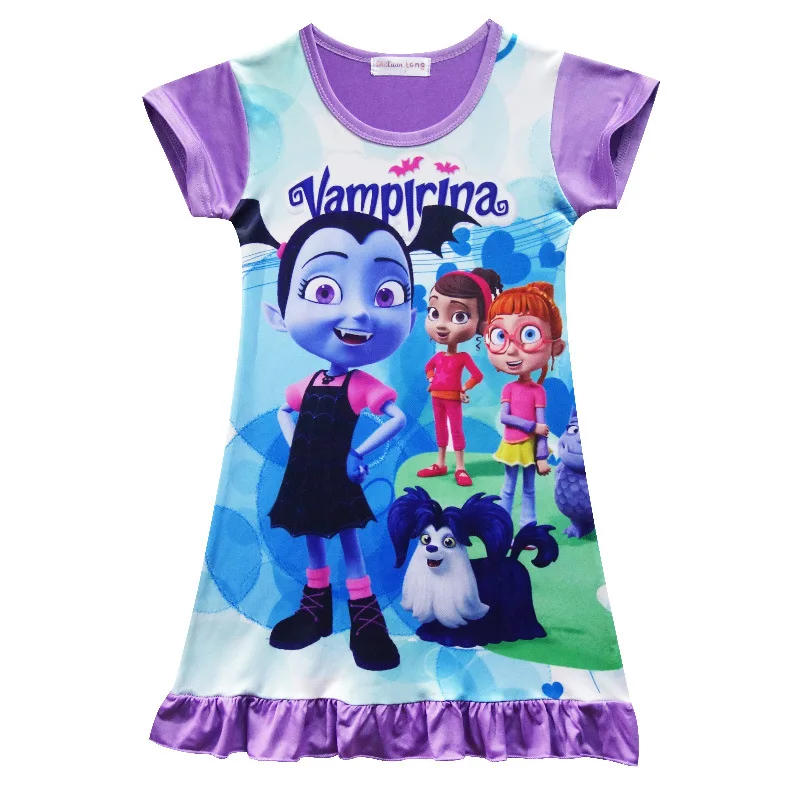 PaMaBa Kid Comic Con Vampirina; карнавальный костюм; вечерние платья для девочек на Хэллоуин; летнее платье с крыльями; нарядная Карнавальная одежда принцессы - Цвет: 12