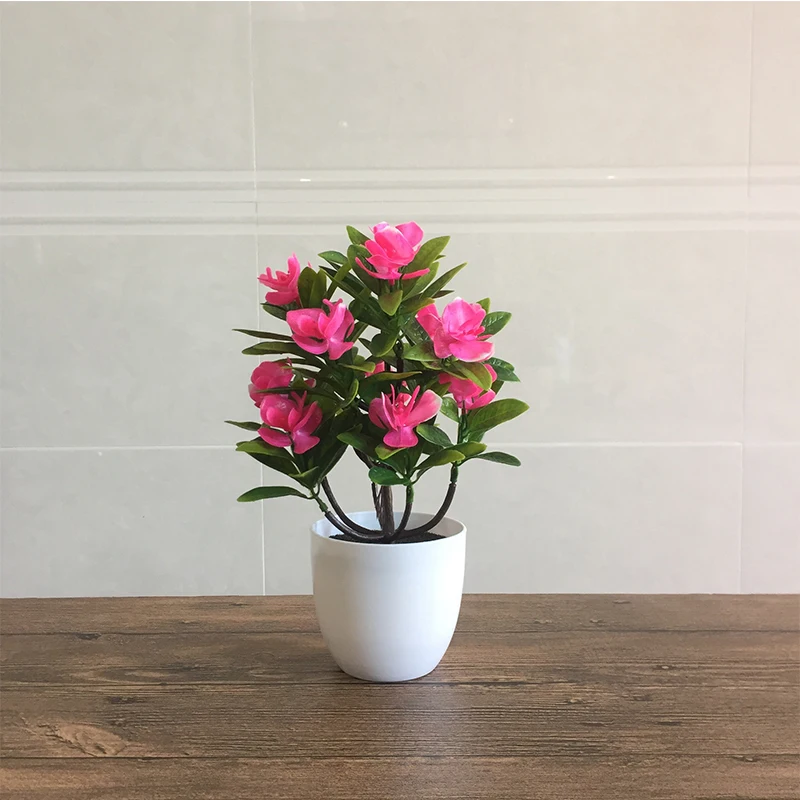 artificial potted flowers New phalaenopsis orchid bonsai plastic flower landscape decoration set  (1)