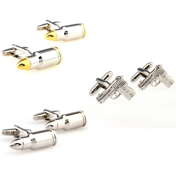 

Fashion Bullet Gun Shape Cufflink Cuff Link Free Shipping