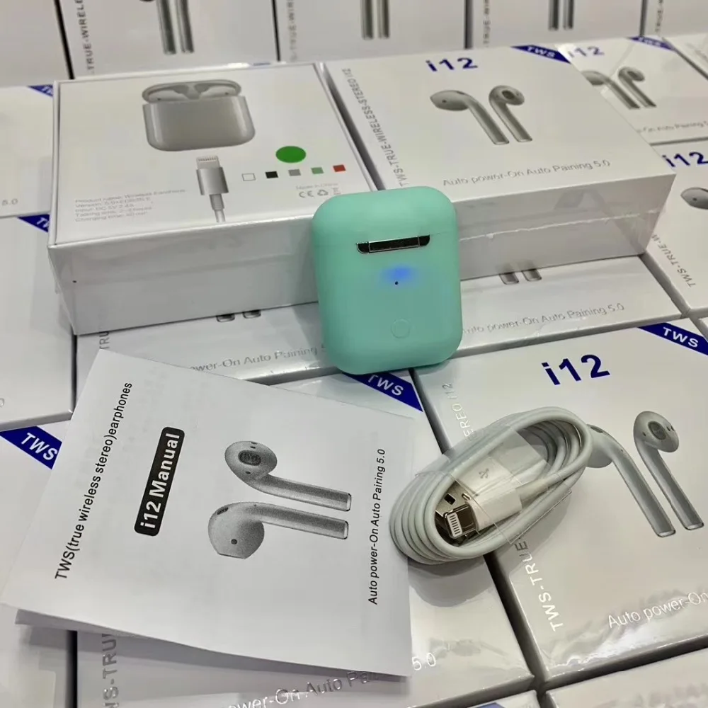 Wireless Mini Bluetooth 5.0 Earphone I12 TWS 11 Double Calls Smart Touch Earphone for iPhone I9s PK I7s I10 Earbuds Headphone (9)