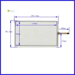 ZhiYuSun боковой край исходящих линии 165 мм * 100 мм 7 дюймов 4 линии сенсорный экран панели 165*100 Сенсор стекло Compabible для gps автомобиля