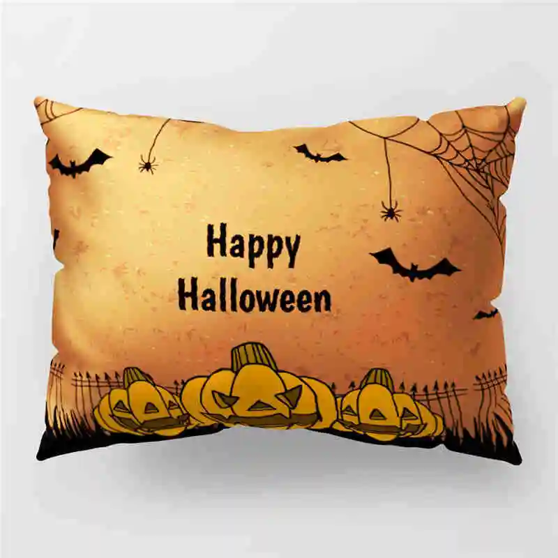 Fashion New Cushion Halloween Printed Cotton Linen Throw Pillow Decorative Pillowcase For Sofa Car Decor Coussin De Salon