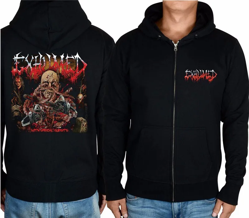 11 видов конструкций на молнии Exhumed Rock hoodies оболочка куртка 3D бренд панк Темный металлический Свитшот saw sudadera спортивная одежда