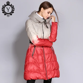 

COUTUDI Hot Warm Down Jackets Women's Plus Size Winter Printed Puffer Jacket Long Female Parka and Coats Casaco Feminina Inverno