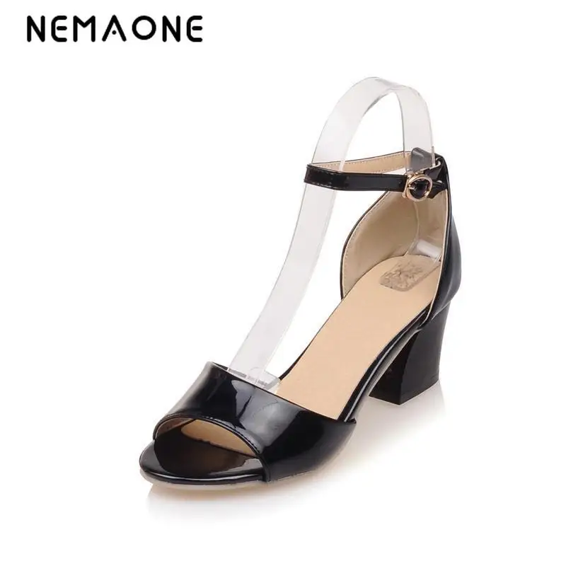 

Plus Size 34-43 New 2019 Summer Fashion Women Sandal Casual square Heels Women Open toe Summer Style Shoes
