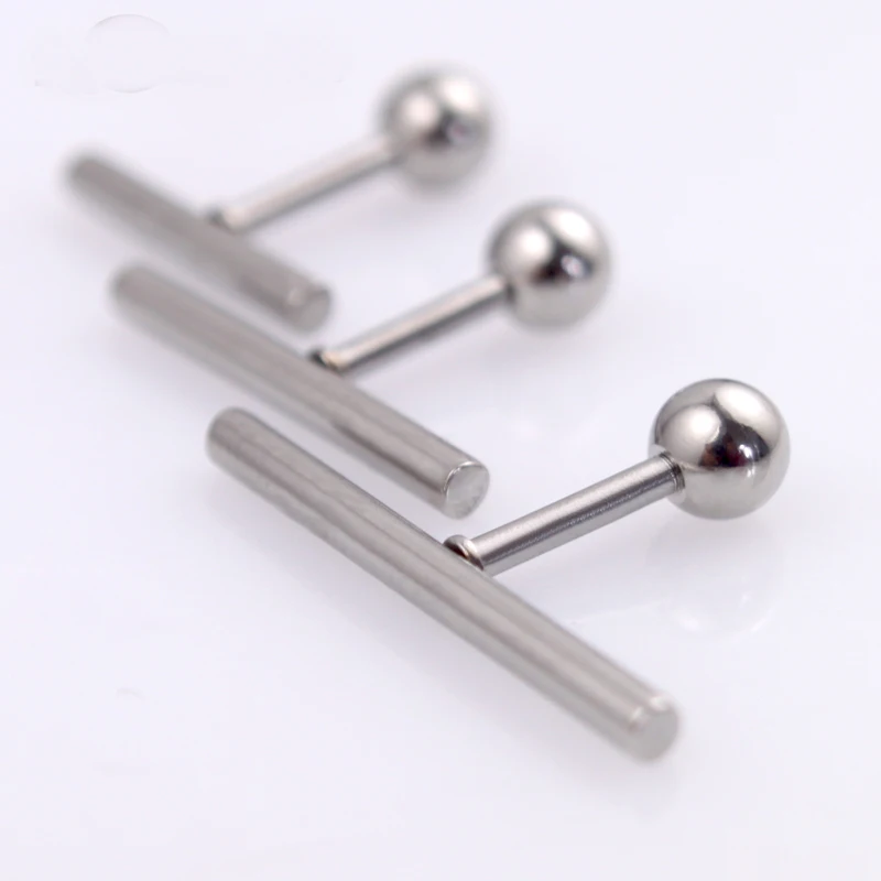 

STENYA 1pair/lot T Bar Shape Stud Earrings Fashion Styles Screw-back Rock Punk Gothic Brincos Mens Stainless Steel Jewe