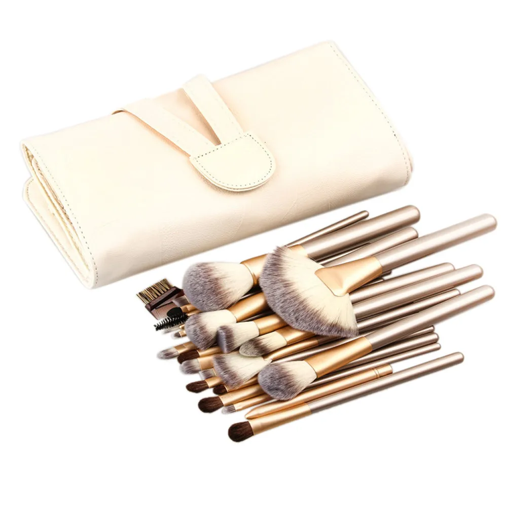 

18/24pcs Premiuim Makeup Brushes set Fondation Eyeshadow Eyeliner Blush Cosmetic Concealer Brushes Cosmetic Tools with Leather#