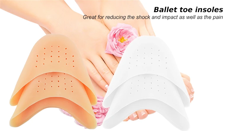 Soumit эластичные гелевые дышащие балетные подушечки для ног с воздушным отверстием для танцев, амортизирующие стельки для обуви, пуанты