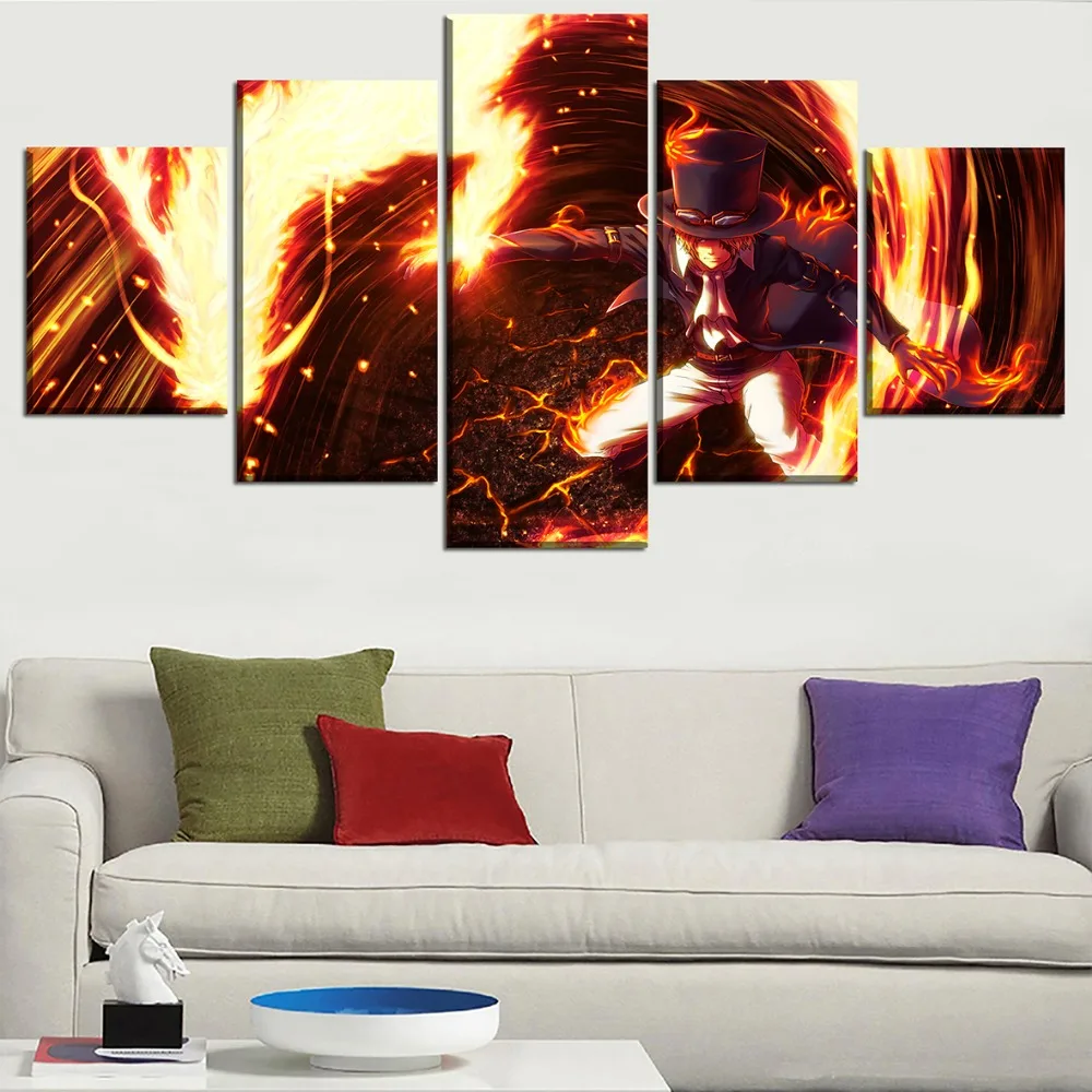 

Sabo ONE PIECE Anime 5 Piece Poster Decorative Home Decor Picture HD Print Paintings on Canvas Wall Art Home Decor Picture