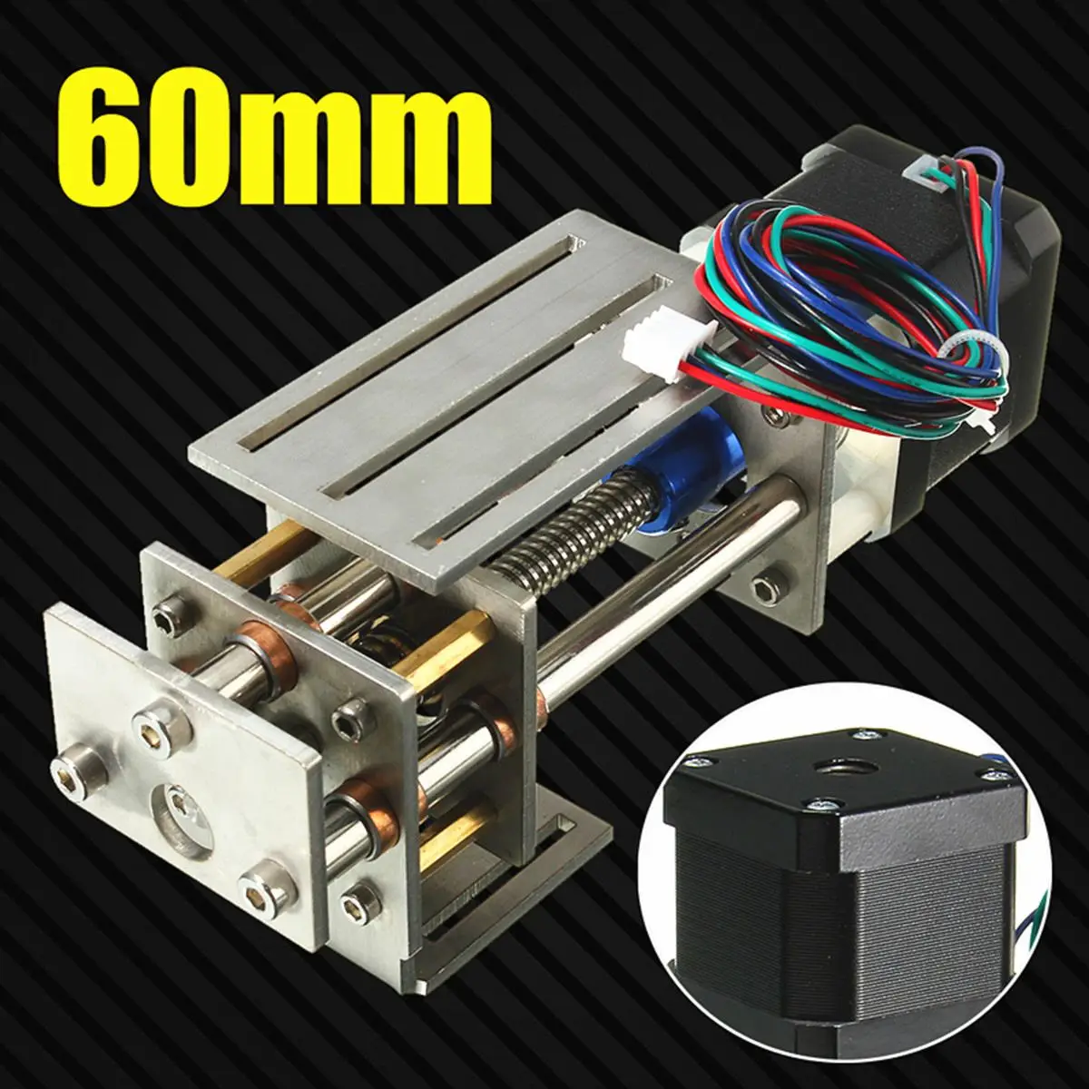 

1Pcs 12V New 60MM 3 Axis DIY CNC Z Axis Slide Engraving Engrave Machine Milling Linear Motion