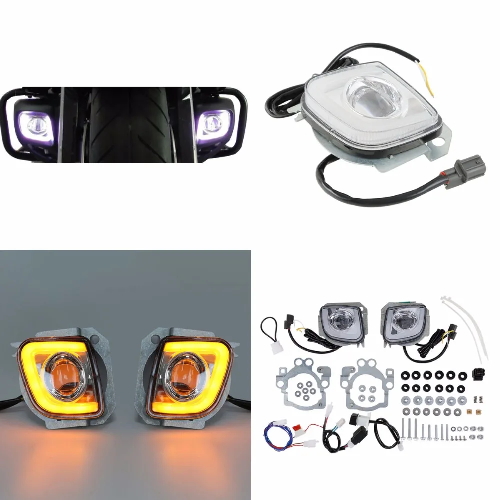 Motorbike LED Turn Signal Driving Fog Light For Honda Goldwing GL1800 12-17 F6B Valkyrie GL18RFL 2012-2016 13 14 15 