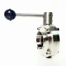 Подходит для 76 мм " трубы OD стыковая сварка санитарно бабочка контроль потока клапан SUS 304 нержавеющая пивоварения дома