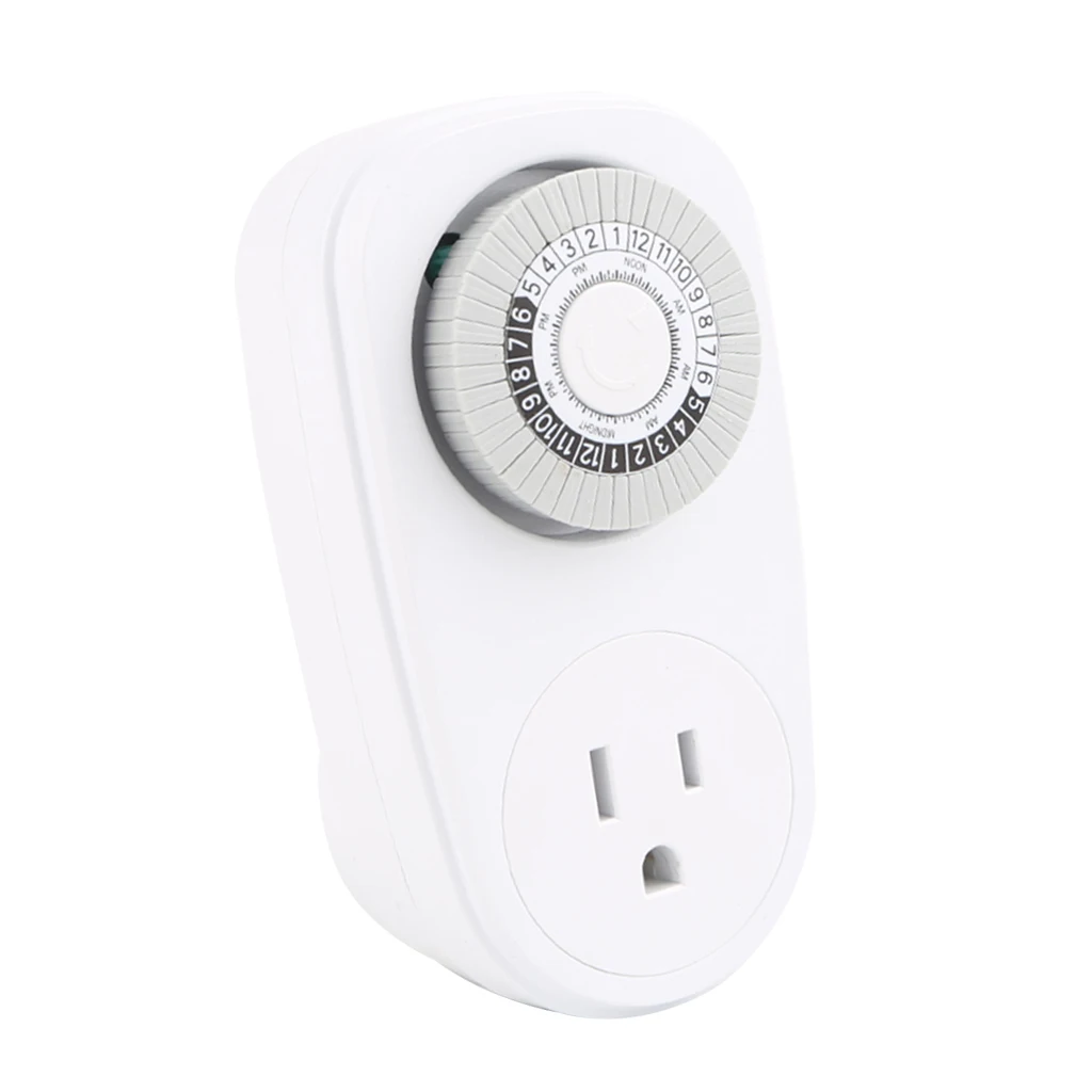 24 HOUR TIME CLOCK SOCKET US PLUG IN TIMER SOCKET SWITCH MECHANICAL HOME APPLIACES TIMER CONTROL CLOCK