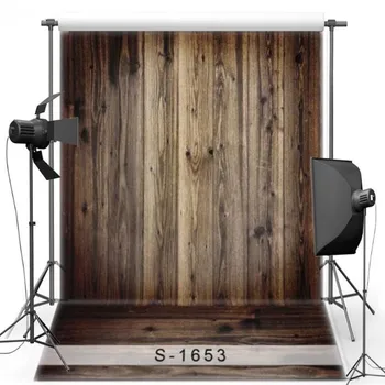 

Brown Vintage Old Real Hard Wood photo backdrop Vinyl cloth High quality Computer print party Backgrounds