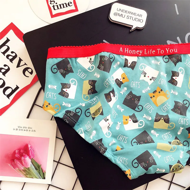 sexy panties women dog pattern cute underwear breathable briefs women cotton ladies intimates lingerie soft underpants 15 (16)