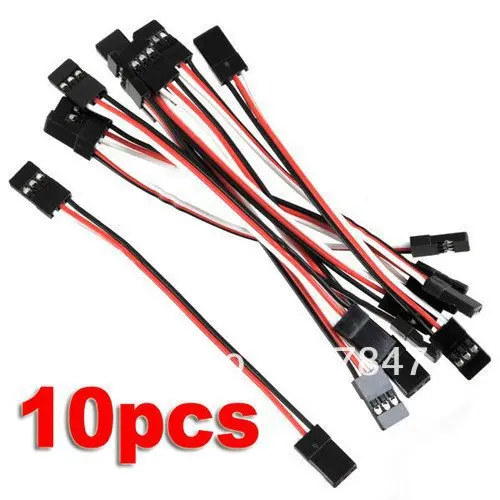 Male to Female JR Plug Servo Extension Lead Wire 10pcs For RC Drone Quadcopter