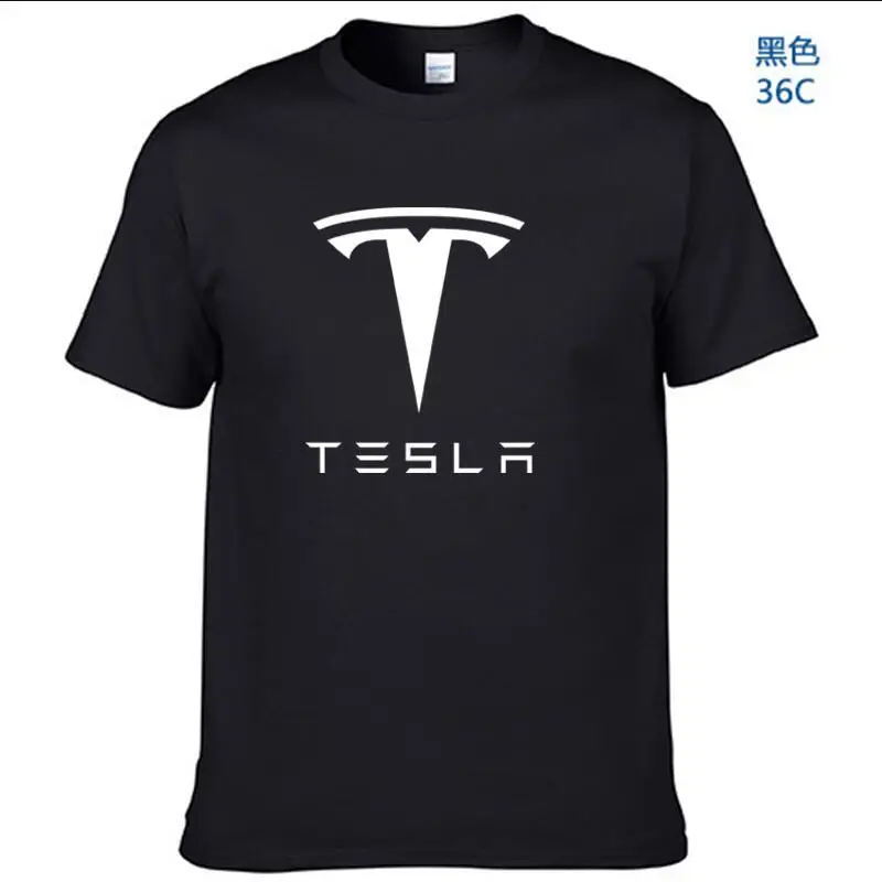 Новые мужские футболки Tesla с короткими рукавами и круглым вырезом хлопковая