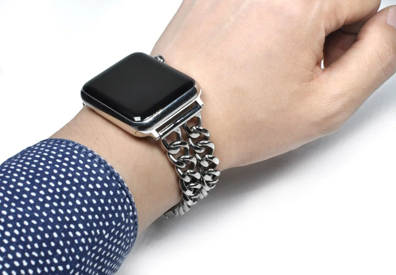 Высокое качество ремешок из нержавеющей стали для часов Apple Watch Iwatch 1 2 3 браслет застежка 42 мм/38 мм
